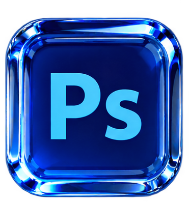 Photoshop 3D Glass Icon